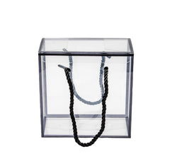 TRANSPARENT PVC HAMPER BAG WITH ROPE HANDLE - 5.5*3*5.5 INCH (PVC-HB01)