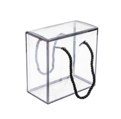 TRANSPARENT PVC HAMPER BAG WITH ROPE HANDLE - 5.5*3*5.5 INCH (PVC-HB01)