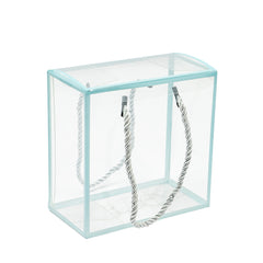 TRANSPARENT PVC HAMPER BAG WITH ROPE HANDLE - 5.5*3*5.5 INCH (PVC-HB01)