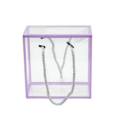 TRANSPARENT PVC HAMPER BAG WITH ROPE HANDLE - 5.5*3*5.5 INCH (PVC-HB01)