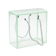 TRANSPARENT PVC HAMPER BAG WITH ROPE HANDLE - 5.5*3*5.5 INCH (PVC-HB01)