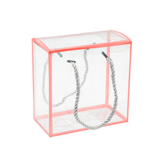 TRANSPARENT PVC HAMPER BAG WITH ROPE HANDLE - 5.5*3*5.5 INCH (PVC-HB01)