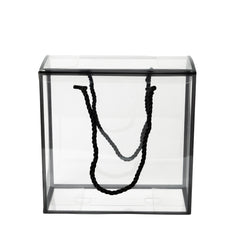 TRANSPARENT PVC HAMPER BAG WITH ROPE HANDLE - 8*3.5*8 INCH (PVC-HB02)