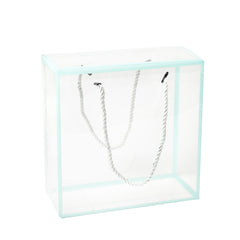 TRANSPARENT PVC HAMPER BAG WITH ROPE HANDLE - 8*3.5*8 INCH (PVC-HB02)