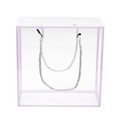 TRANSPARENT PVC HAMPER BAG WITH ROPE HANDLE - 8*3.5*8 INCH (PVC-HB02)