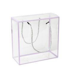 TRANSPARENT PVC HAMPER BAG WITH ROPE HANDLE - 8*3.5*8 INCH (PVC-HB02)