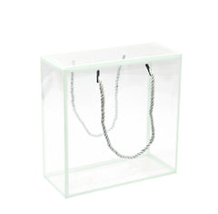 TRANSPARENT PVC HAMPER BAG WITH ROPE HANDLE - 8*3.5*8 INCH (PVC-HB02)