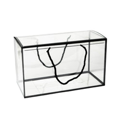 TRANSPARENT PVC HAMPER BAG WITH ROPE HANDLE - 12*7*5.75 INCH (PVC-HB04)