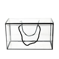 TRANSPARENT PVC HAMPER BAG WITH ROPE HANDLE - 12*7*5.75 INCH (PVC-HB04)