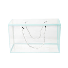 TRANSPARENT PVC HAMPER BAG WITH ROPE HANDLE - 12*7*5.75 INCH (PVC-HB04)