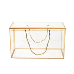 TRANSPARENT PVC HAMPER BAG WITH ROPE HANDLE - 12*7*5.75 INCH (PVC-HB04)