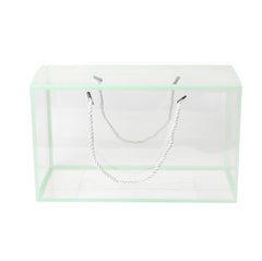 TRANSPARENT PVC HAMPER BAG WITH ROPE HANDLE - 12*7*5.75 INCH (PVC-HB04)