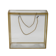 TRANSPARENT PVC HAMPER BOX WITH ROPE HANDLE - 12*4*12 INCH (PVC-HB06)
