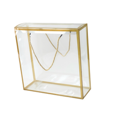 TRANSPARENT PVC HAMPER BOX WITH ROPE HANDLE - 12*4*12 INCH (PVC-HB06)