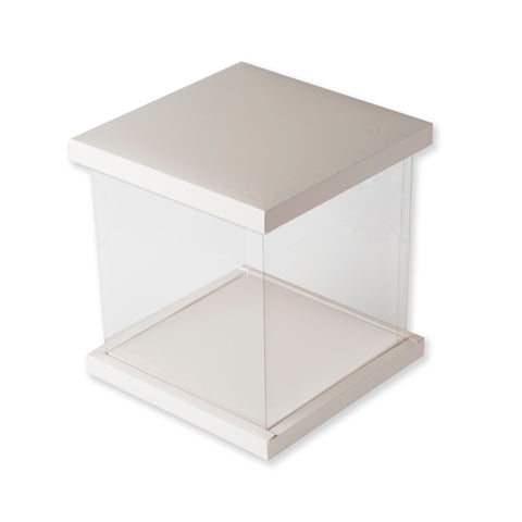 White & Black Full Display Tall Cake Box-10*10*11 Inch (TCB-2-W11)