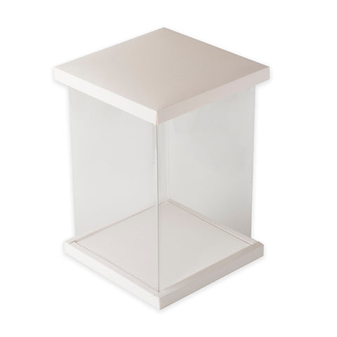 White & Black Full Display Tall Cake Box-10*10*15 Inch (TCB-2-W15)