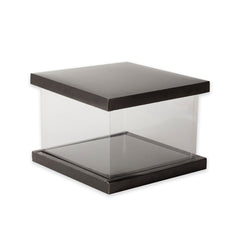 White & Black Full Display Tall Cake Box 10*10*7 Inch (TCB-2-W7)