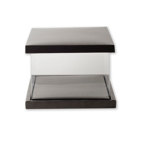 White & Black Full Display Tall Cake Box 10*10*7 Inch (TCB-2-W7)