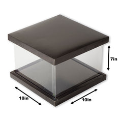 White & Black Full Display Tall Cake Box 10*10*7 Inch (TCB-2-W7)