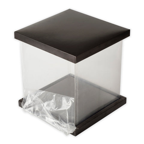 White & Black Full Display Tall Cake Box-12*12*11 Inch (TCB-3-W11)