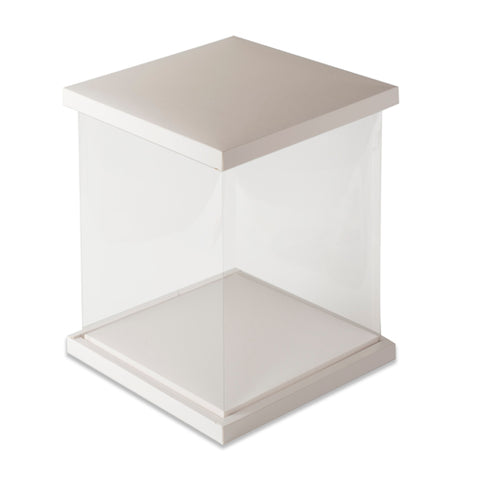 White & Black Full Display Tall Cake Box-12*12*15 Inch (TCB-3-W15)