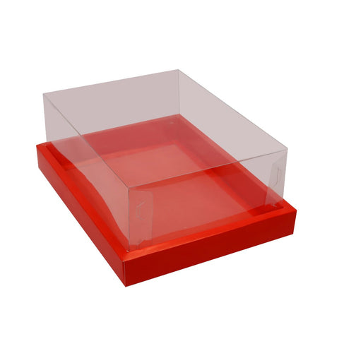 Full Display Hamper Box With PVC Lid and Bottom Tray (9*12*5 Inch) (BK-47)