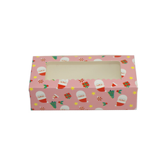 Christmas 2 Pc Brownie Box- Pink Santa (6.25*3*1.75 Inch) (BK-6 PS)