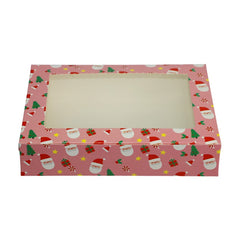 Christmas 6 Pc Brownie Box- Pink Santa (6.25*8.5*1.75 Inch) (BK-8 PS)