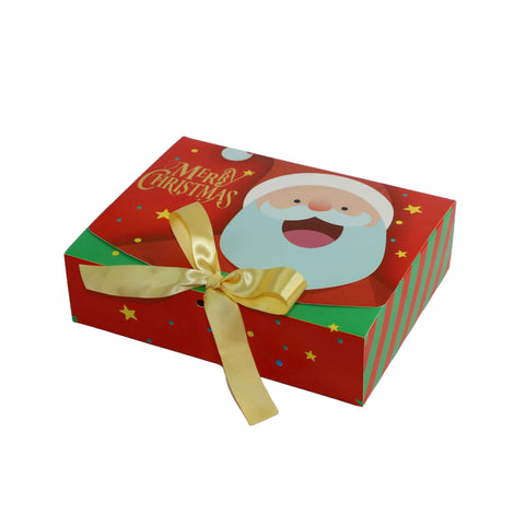 CHRISTMAS RIBBON HAMPER BOX-RED SANTA(7.5*6*2 INCH) (BK-95 RS)
