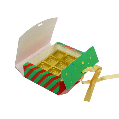 CHRISTMAS RIBBON HAMPER BOX-RED SANTA(7.5*6*2 INCH) (BK-95 RS)