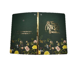 FESTIVE HAMPER BOX WITH ROPE HANDLE – EMERALD BLOSSOM DESIGN (7*9*3 INCH) (BK-30 RP-EB)